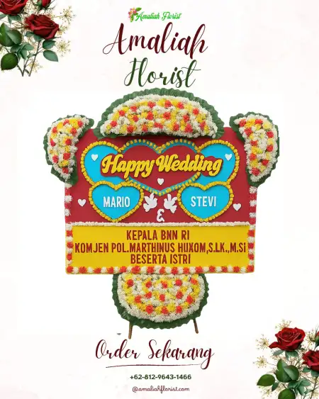 Papan Bunga Pernikahan Culik
